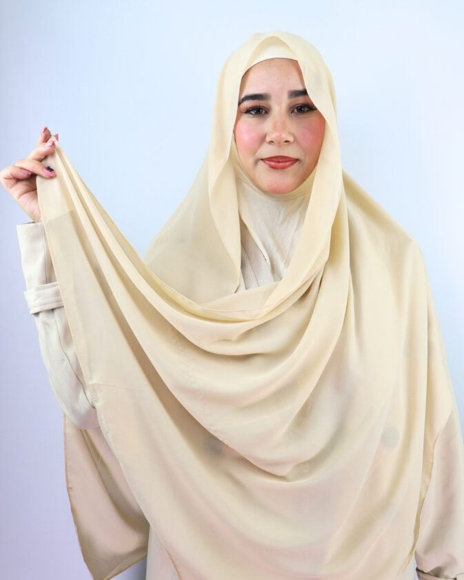 Crepe Bonnet Ninja – Beige Crème