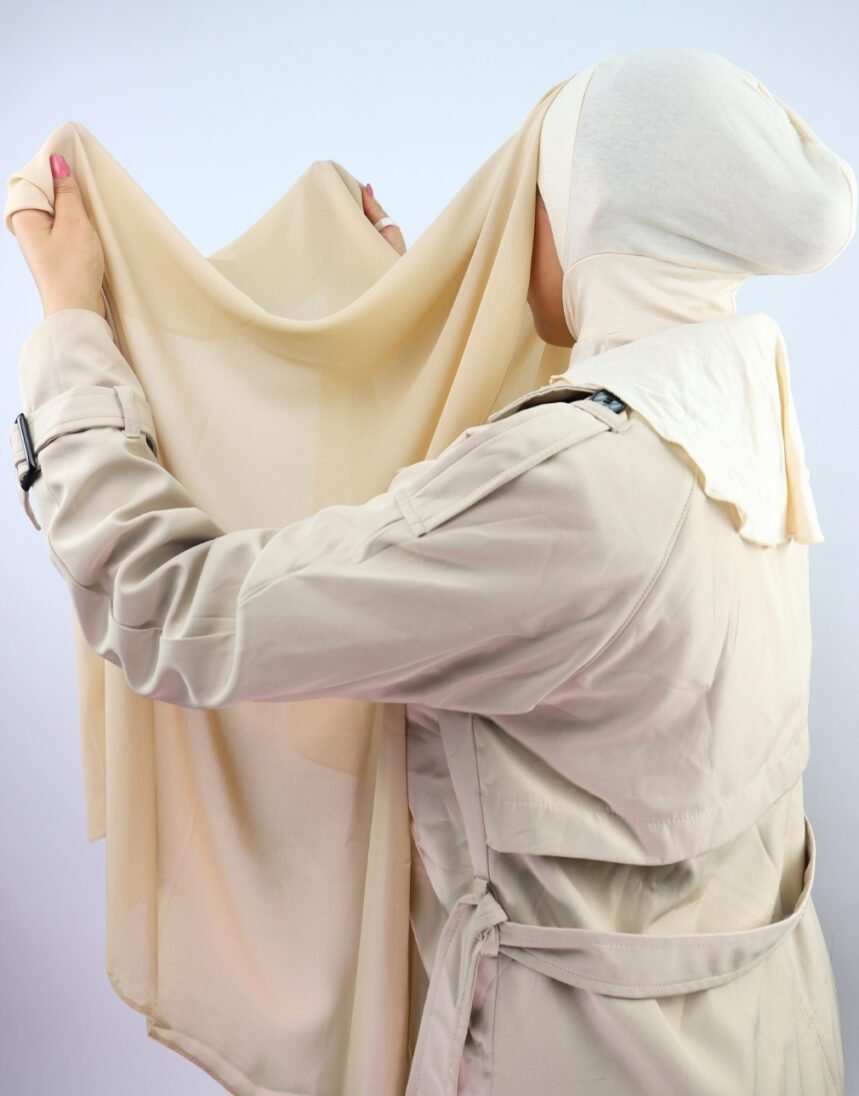 ⁦Crepe Bonnet Ninja – Beige Crème⁩ - الصورة ⁦3⁩