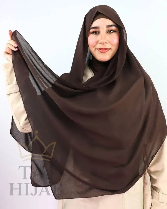 Crepe Châle – Brun Chocolat