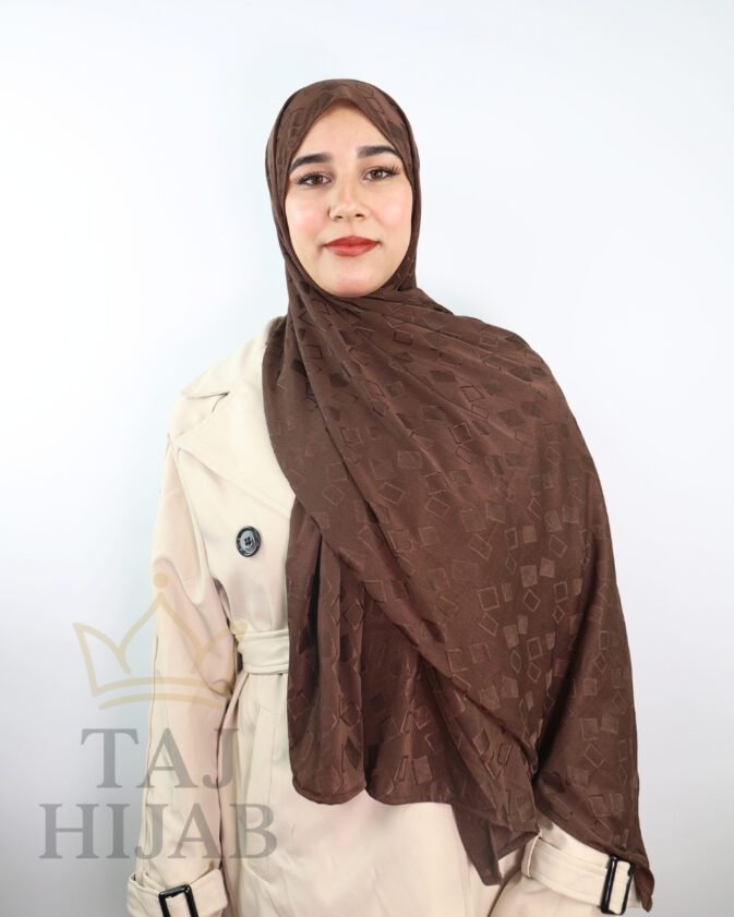 Châle Jacquard Premium Marron