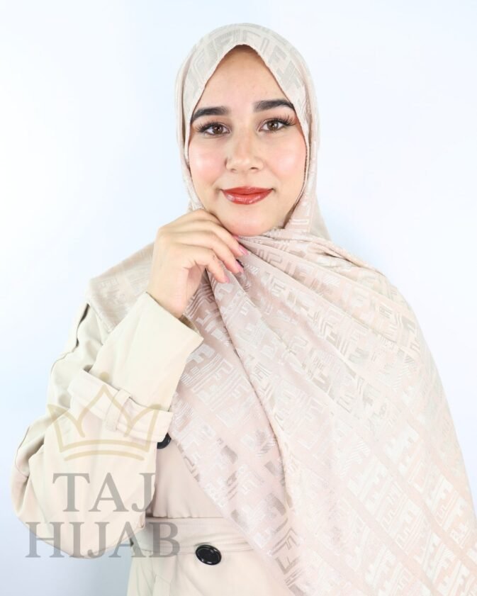 Châle Jacquard Premium Beige